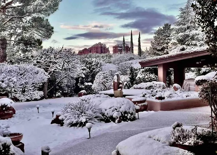 Ferienhaus Chapel Vista Main House Red Rock Views And Hot Tub Sedona